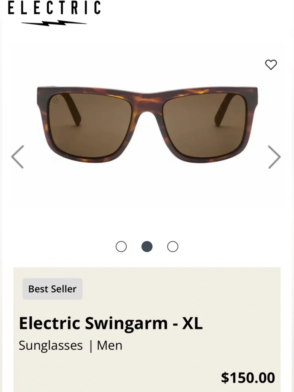 Electric Swingarm XL Sunglasses - Tortoise Frame - Picture 2 of 11